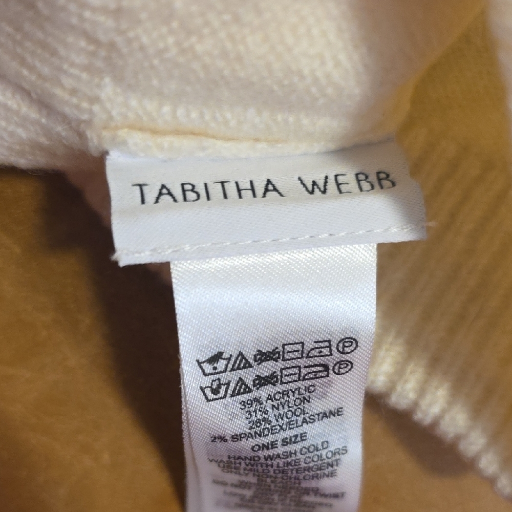 Tabitha Webb Cream Beanie Hat - Picture 7 of 7
